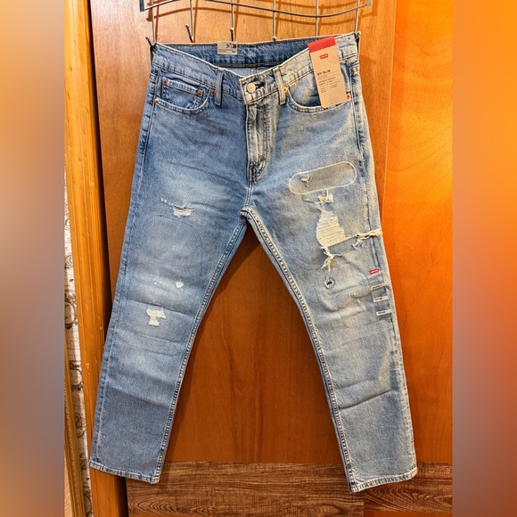 Levi's Light Blue Distressed Slim Jeans